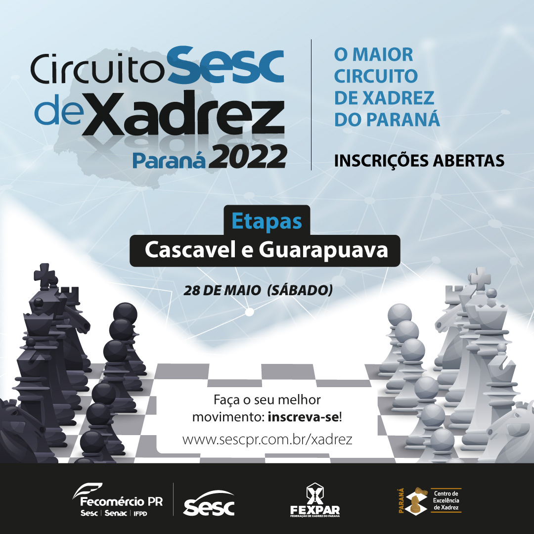 Etapa de Londrina do Circuito Sesc Paraná de Xadrez teve a participação de  154 enxadristas - FEXPAR - Federação de Xadrez do Paraná